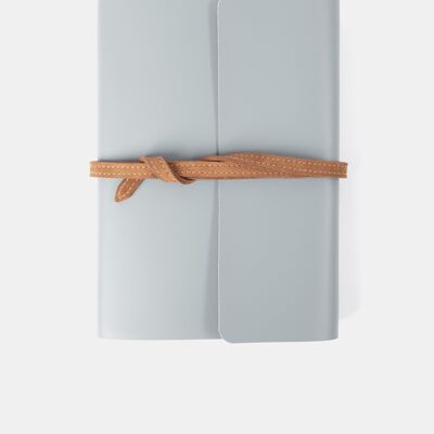 The A5 Wrap Around Notebook - French Grey & Sand Suede
