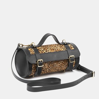 The Bowls Bag Luxe - Leopard Print Haircalf & Black Celtic Grain