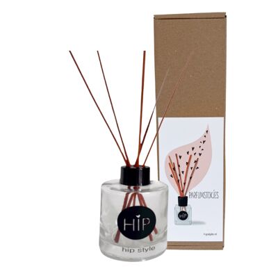 perfume fragrance sticks with cap- black linen and amber