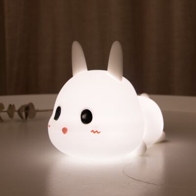 LAZY BUNNY night light - white