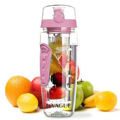 VITALITY drinking bottle with insert - pink