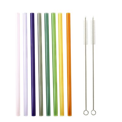 SMOOTHIE PARTY Reusable Glass Straw Set - colorful II