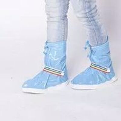 RAIN DANCE overshoes for children with strap - blue