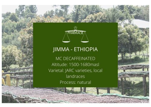 Jimma, Ethiopia DECAF - Espresso Roast - Wholebean - 1kg