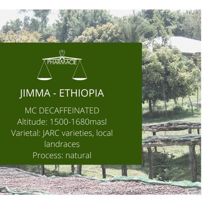Jimma, Éthiopie DECAF - Rôti d'espresso - Grains entiers - 250g