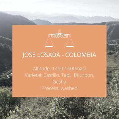 Jose Losada, COLOMBIA — Espresso Roast - Piano Cottura Moka - 250g