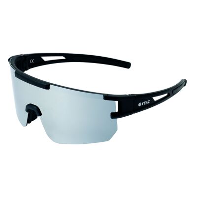 Gafas de sol deportivas SUNSPARK Negro/Espejo Plata