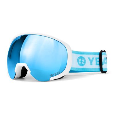 BLACK RUN ski and snowboard goggles light blue/matt white
