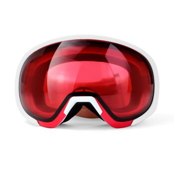 Masque de ski et snowboard BLACK RUN rouge/blanc mat 2