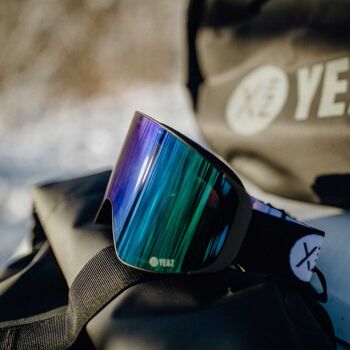 Masque de ski snowboard APEX magnet vert miroir/noir 10