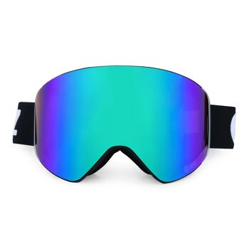APEX magnet ski snowboard masque vert miroir/argent 2