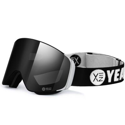 APEX magnetic ski snowboard goggles black/silver