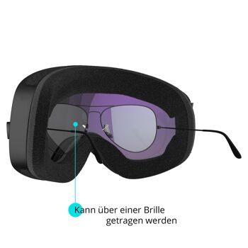 Masque de ski et de snowboard STEEZE violet/blanc 7
