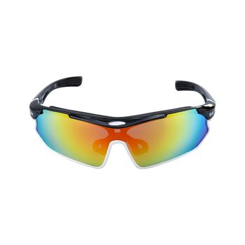 Lunettes de soleil sport SUNRAY noir/blanc/rouge 2