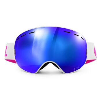 Masque de ski et de snowboard XTRM-SUMMIT avec monture miroir bleu/rose 2