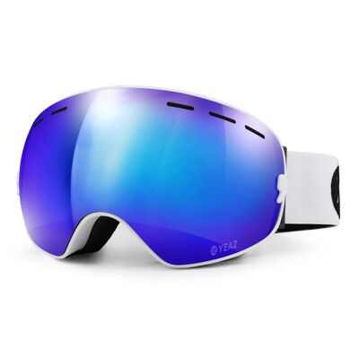 XTRM-SUMMIT ski and snowboard goggles with blue/black mirrored frame
