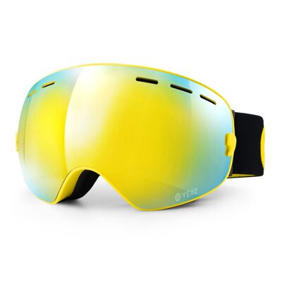 XTRM-SUMMIT ski and snowboard goggles with yellow mirrored frame