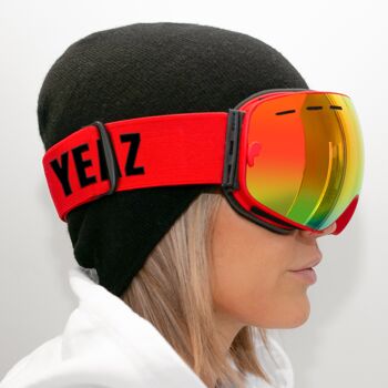 Masque de ski et de snowboard XTRM-SUMMIT avec monture miroir rouge 10