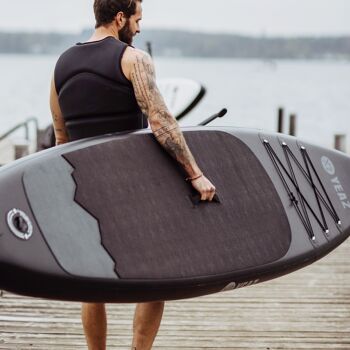 NELIO - EXOTREK - SUP board avec pagaie, pompe et sac à dos - noir 8