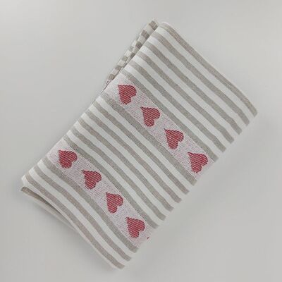 French Collection Linen Tea Towels - Hearts
