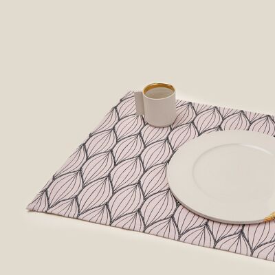 Pink Almond cotton placemat