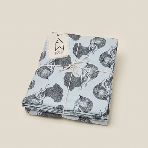 Nappe Oiseaux Bleu Gris