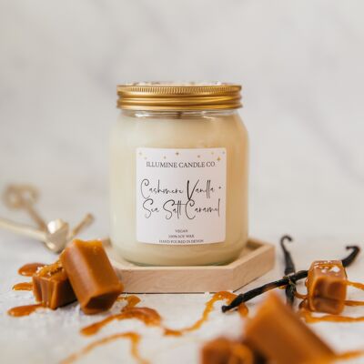 Cashmere Vanilla & Sea Salt Caramel Soy Wax Candle