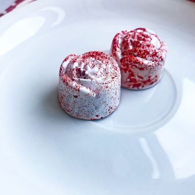 Box of 6 Red and White Rose Chocolates