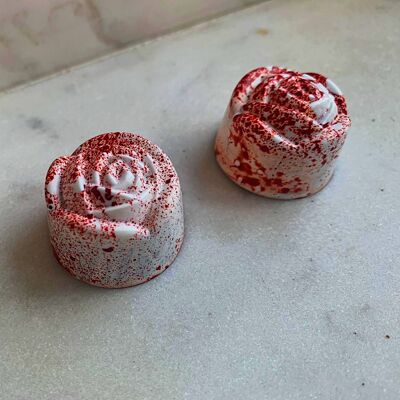 Box of 12 Red and White Rose Chocolates