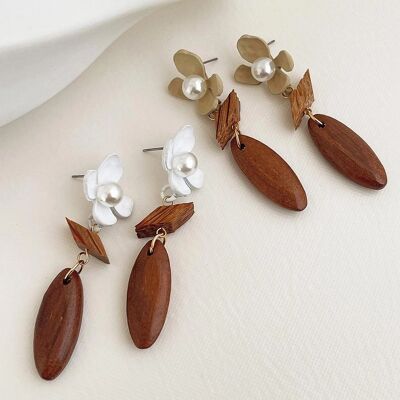 Vintage Flower women's fashion exaggerated Earrings