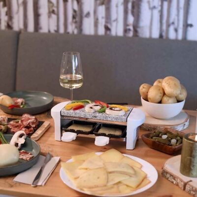 White raclette grill for 2 people White