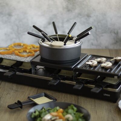 Raclette-/Fondue-Set für 12 Personen