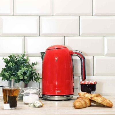 Red retro kettle