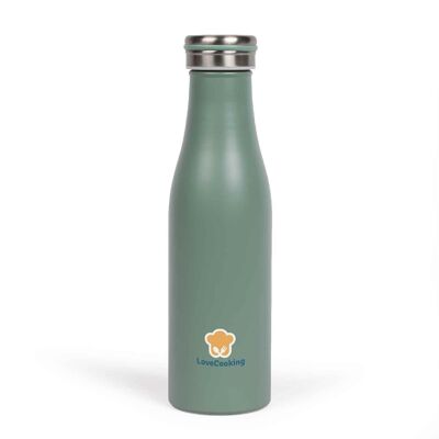Green insulated bottle