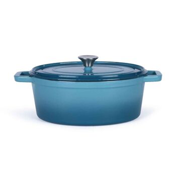 Cocotte  ovale bleue 8