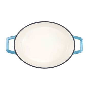 Cocotte  ovale bleue 10