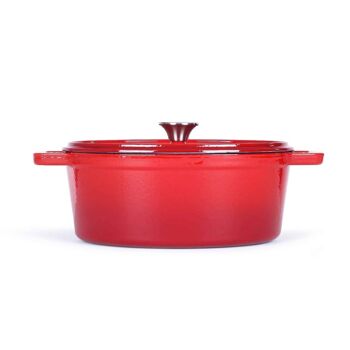Cocotte  ovale rouge 8