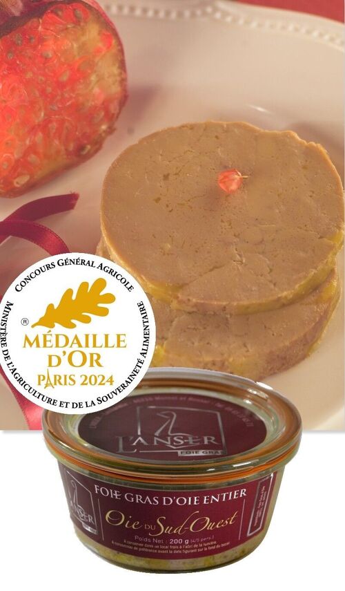 Foie gras d'oie entier mi cuit 200g