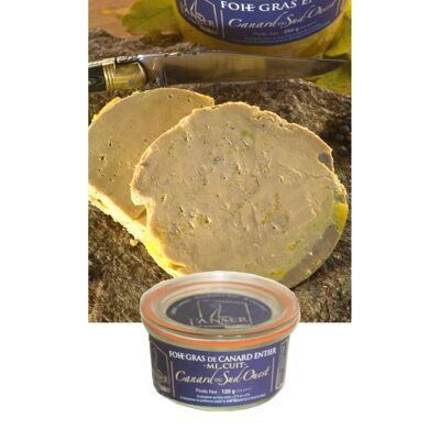 Foie gras d'anatra intero semicotto 120g