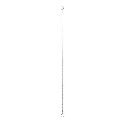 Thin Chain Double Earring - Silver