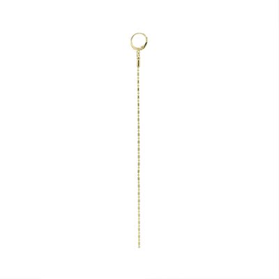 Medium Thin Chain Simple Earring - Gold