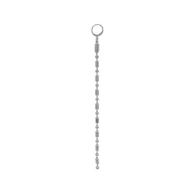 Medium Bold Chain Simple Earring - Silver