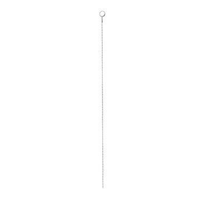 Long Thin Chain Simple Earring - Silver