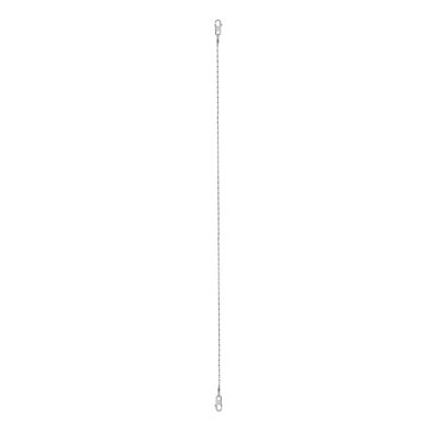 Thin Chain Double Mousqueton Necklace - Silver