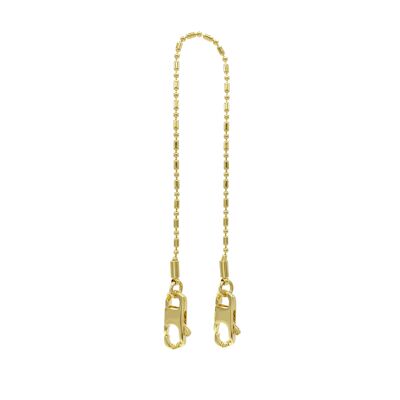 Thin Chain Double Mousqueton Bracelet - Gold