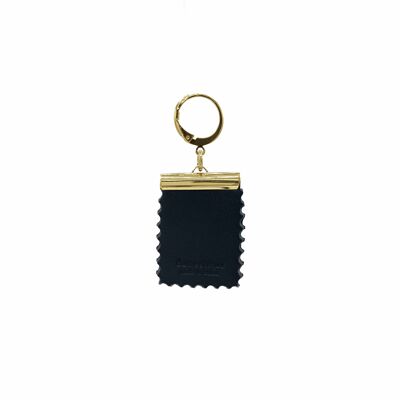 Small Stamp Earring - Black & Gold