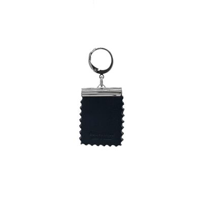 Small Stamp Earring - Black & Silver