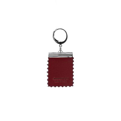 Small Stamp Earring - Red & Silver