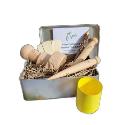 Pot Maker & Ensemble d'outils en bois - Cadeau de jardinage chic