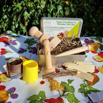 Pot Maker & Ensemble d'outils en bois - Cadeau de jardinage chic 2